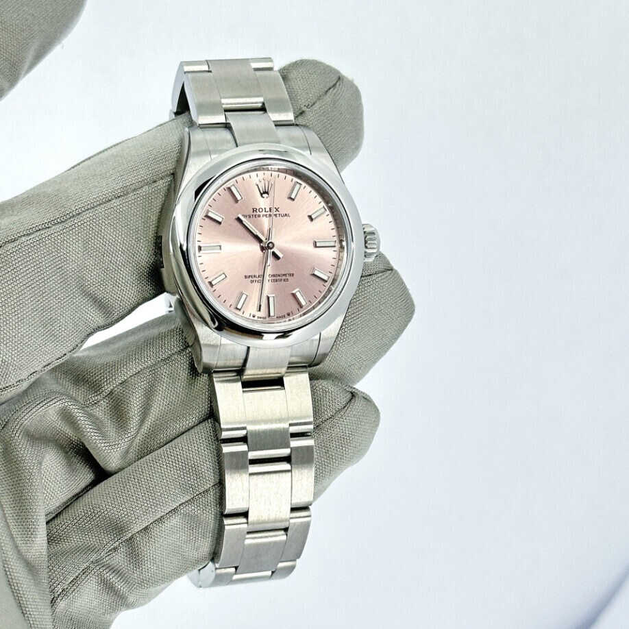 Rolex Oyster Perpetual, Oystersteel, 28mm, Pink, Ref# 276200-0004, Unworn, 2024