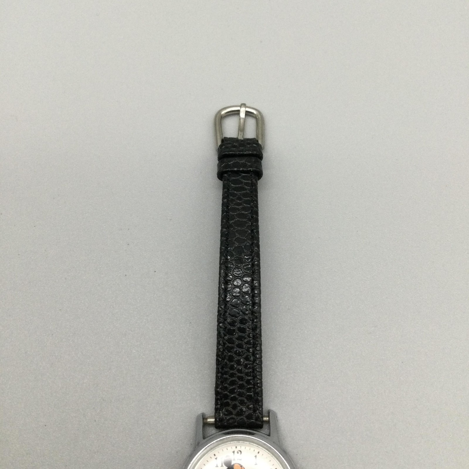 Vintage Ingersoll Disney Boys Watch 24mm Mickey Mouse Manual Wind Black Strap
