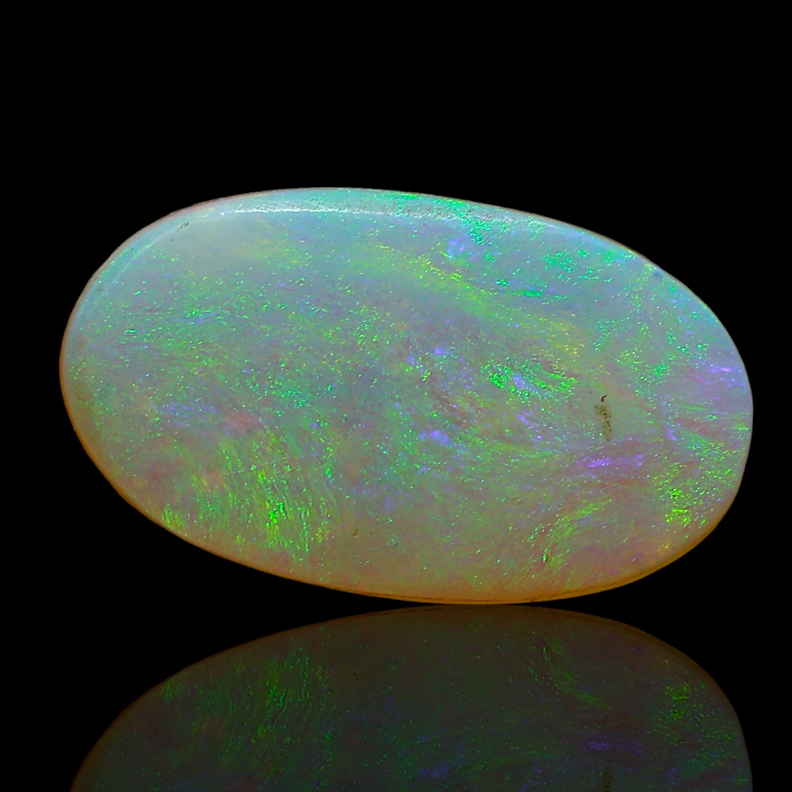 9.05 Cts Lab-Created Oval Doublet Opal Spiritual Cabochon Gemstone 17x10x6 mm