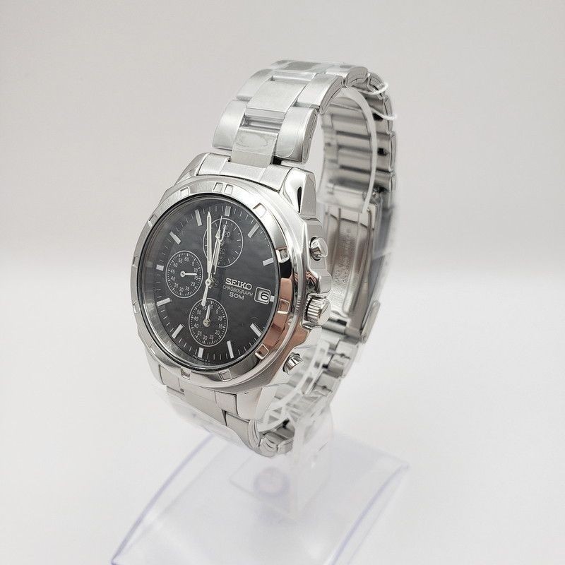 SEIKO Men’s Wristwatch Chronograph 7T92 0CA0 Black Dial SND191P1