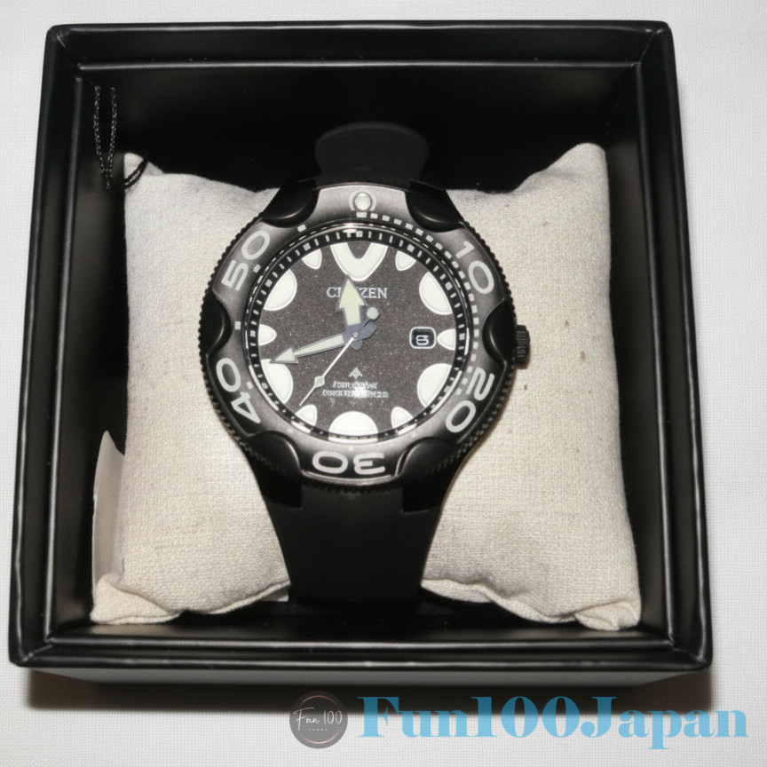 CITIZEN Promaster MARINE BN0235-01E Eco-Drive Solar Black Men SS Wristwatch