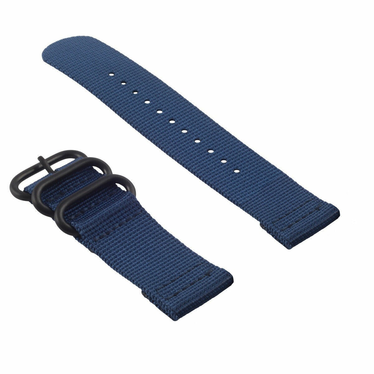 NEW FOR SUUNTO CORE NYLON STRAP DIVER WATCH BAND 3 RINGS PVD BLUE