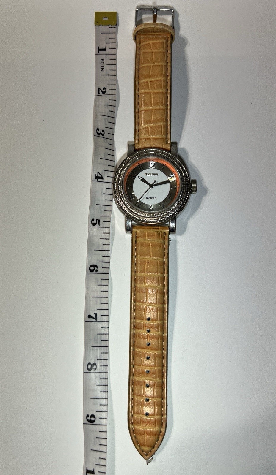 Bijoux Terner Quartz 41.2mm Analog Wristwatch Beige Leather