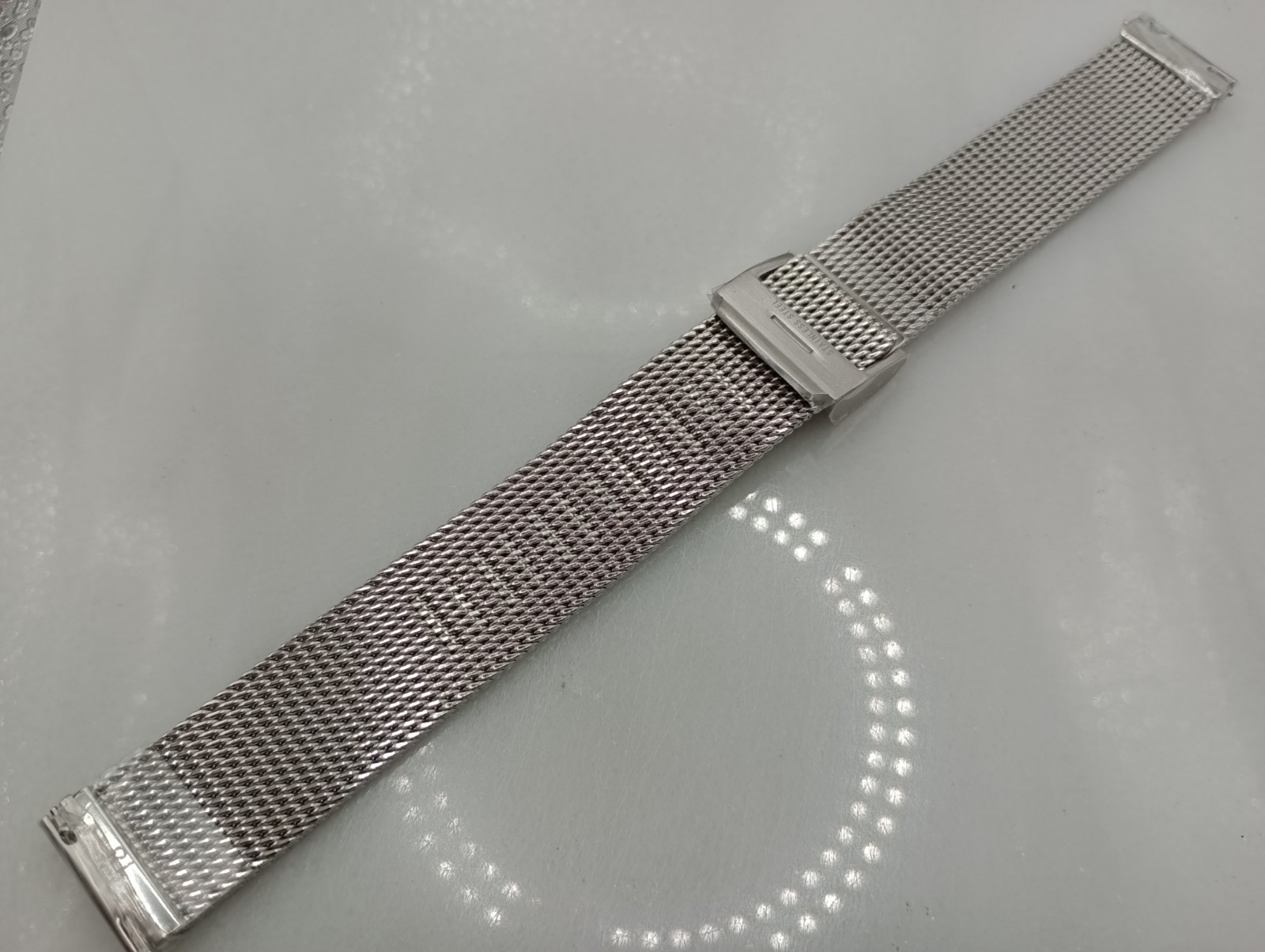 New 18mm Watchgecko Oblique Milanese Mesh Stainless Watch Strap Bracelet 6B356