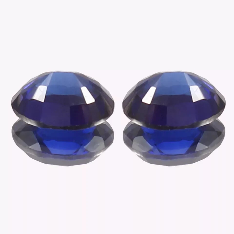 Natural Blue Sapphire 40 Ct Ceylon Oval Cut Certified Loose Gemstone Pair