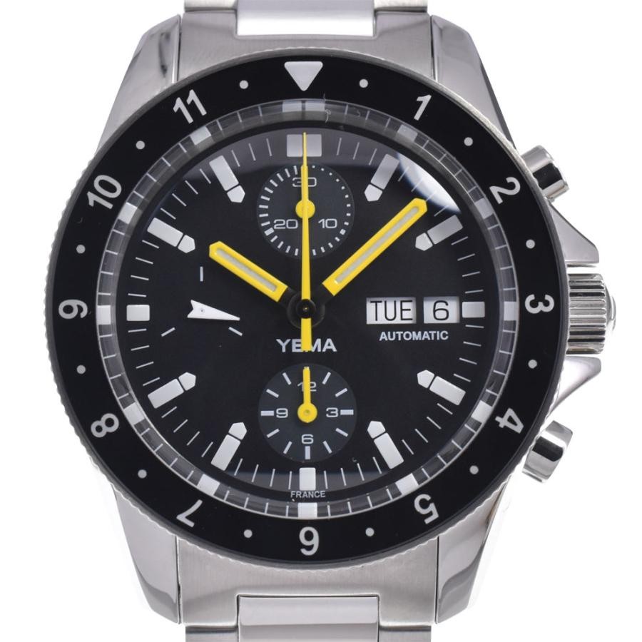 Yema Chronograph YNAV22CH.EN-AMS Stainless Steel Black Dial Automatic #AOHW2093