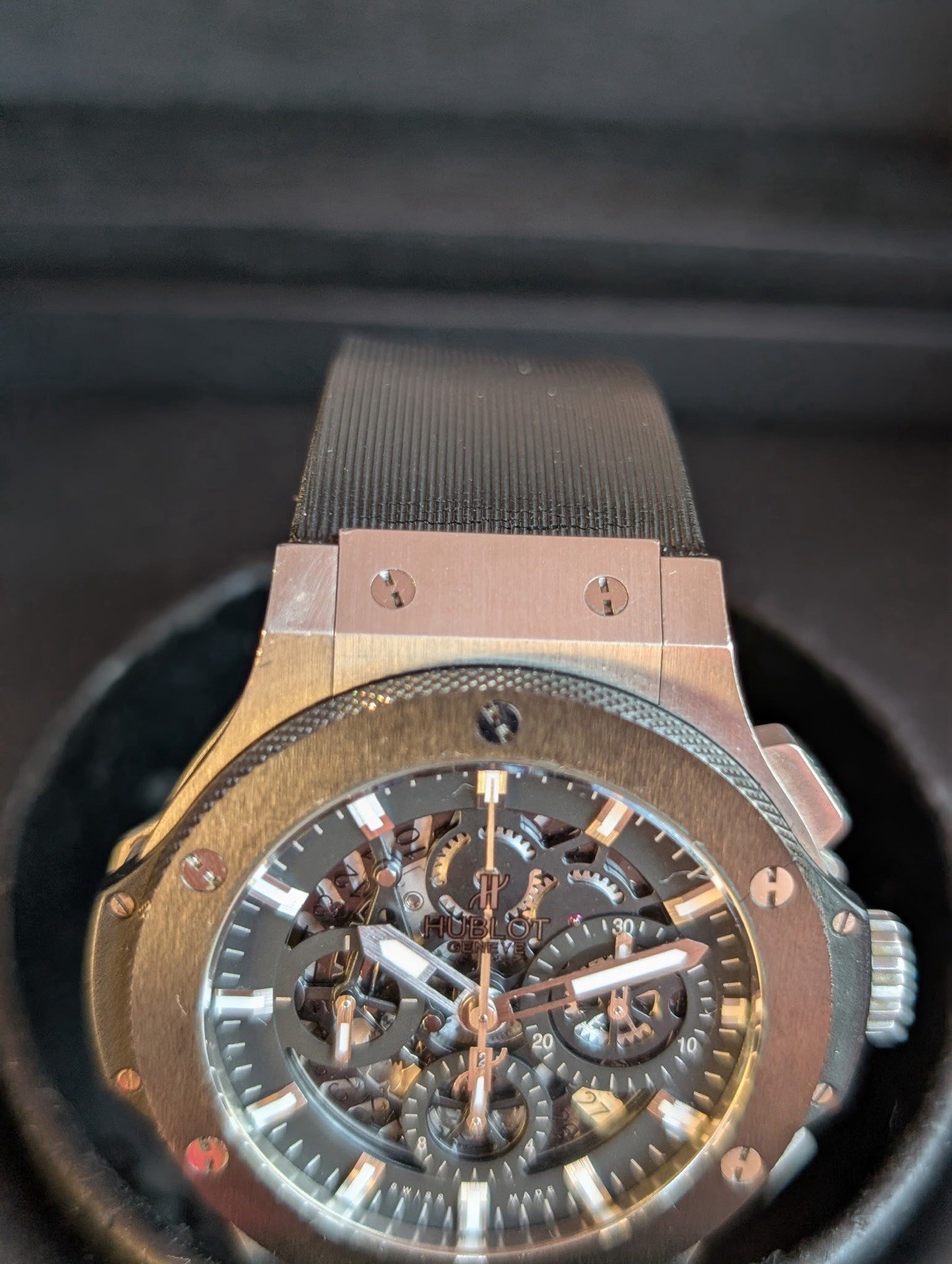 Hublot Big Bang Aero Bang 44MM 311.SM.1170.RX Skeleton Dial Rubber Strap