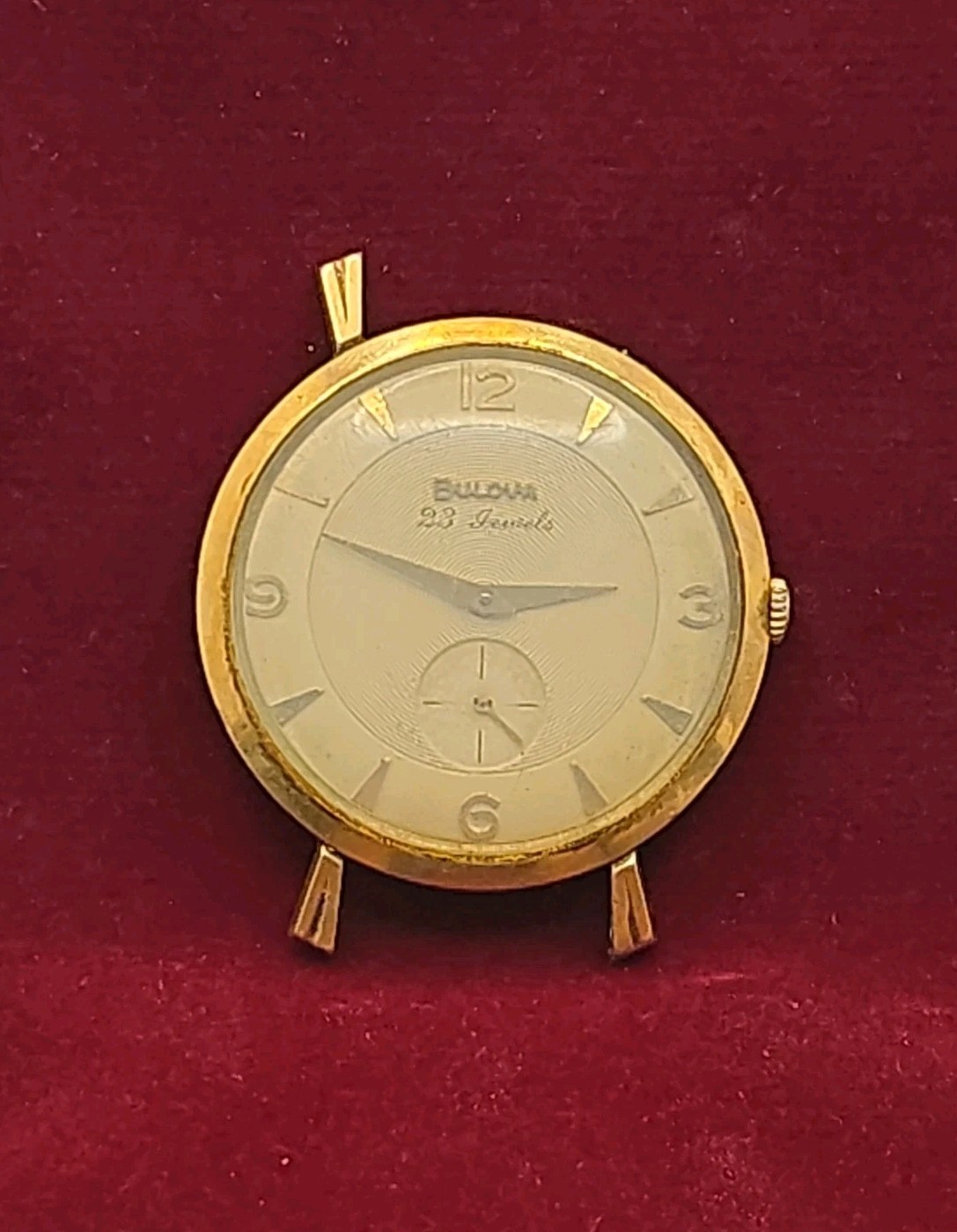 Vintage Bulova Wrist Watch Men 10K Gold Plated 23 Jewels Manual Wind up *Working