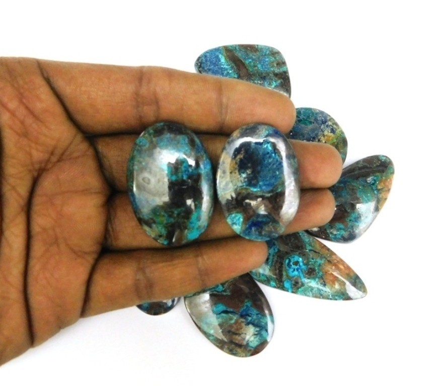Natural Shattuckite Cabochon Gemstone For Making Jewelry Wholesale Lot 71415