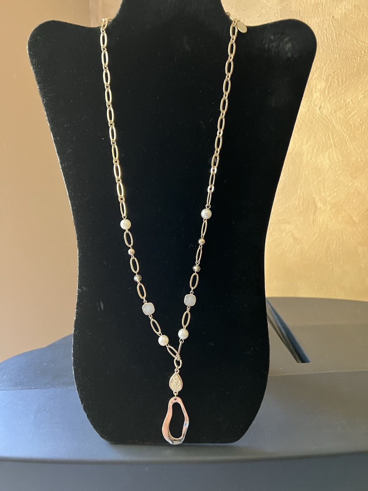Ann Taylor Factory Long Golden Necklace