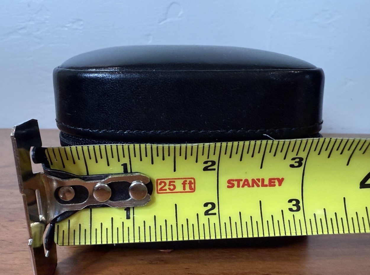 Black Travel Jewelry Case Faux Leather Zip. Velvet lining excellent condition.