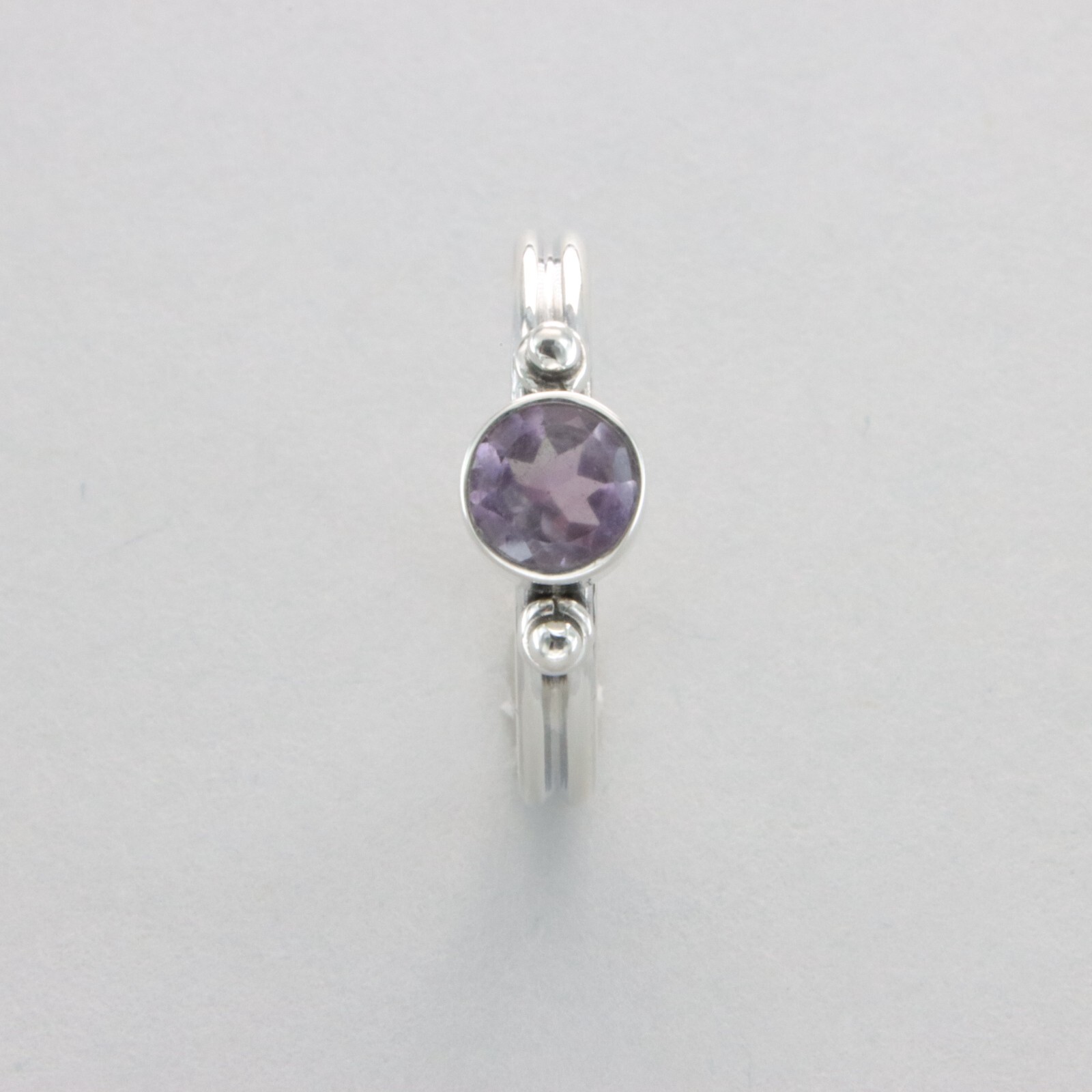 Natural and Round AMETHYST Ring – Multiple Sizes – 925 STERLING SILVER #111e