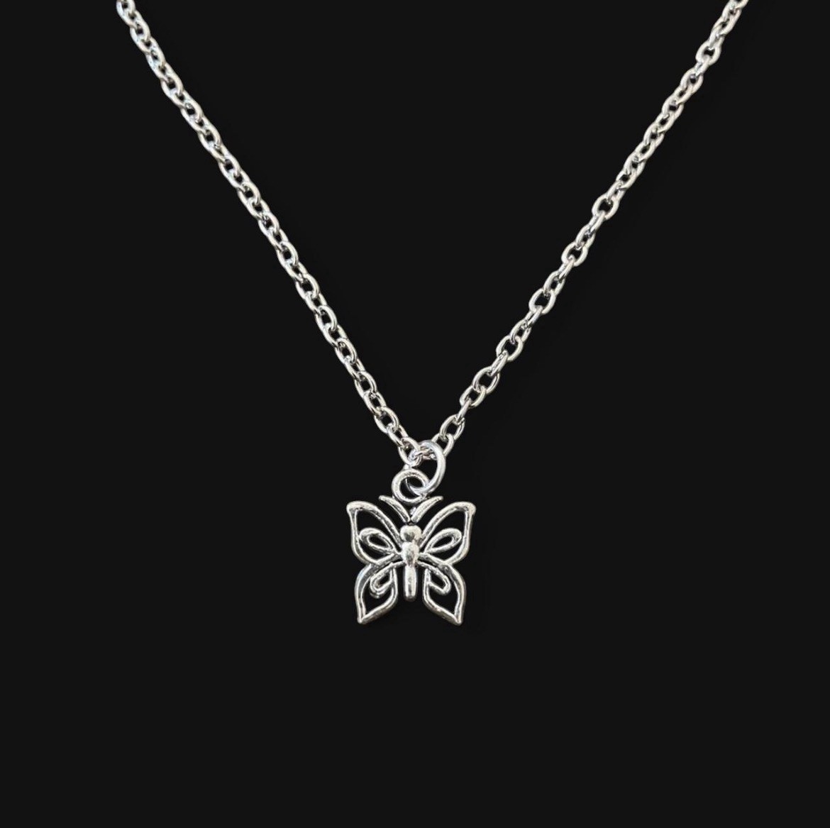 Silver Butterfly Necklace