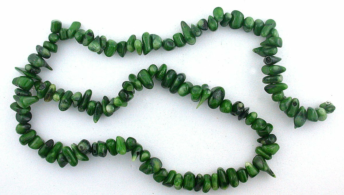 Green Dyed 6mm to 11mm Coral Tumble Polished Bead Gemstone 16 Inch Strand CB95