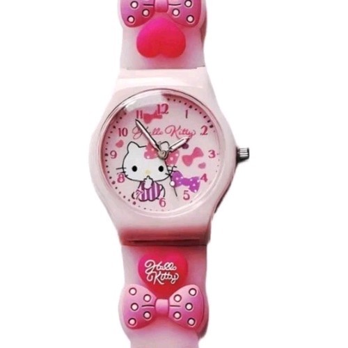 Hello Kitty Character Kids Adults Quartz Watch Silicone Pink & Purple New