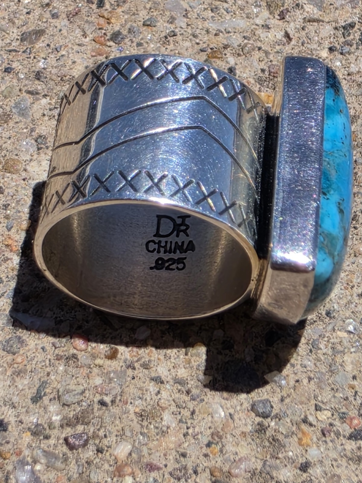 MINE FINDS BY JAY KING DTR Turquoise Sterling Silver Ring Size 6