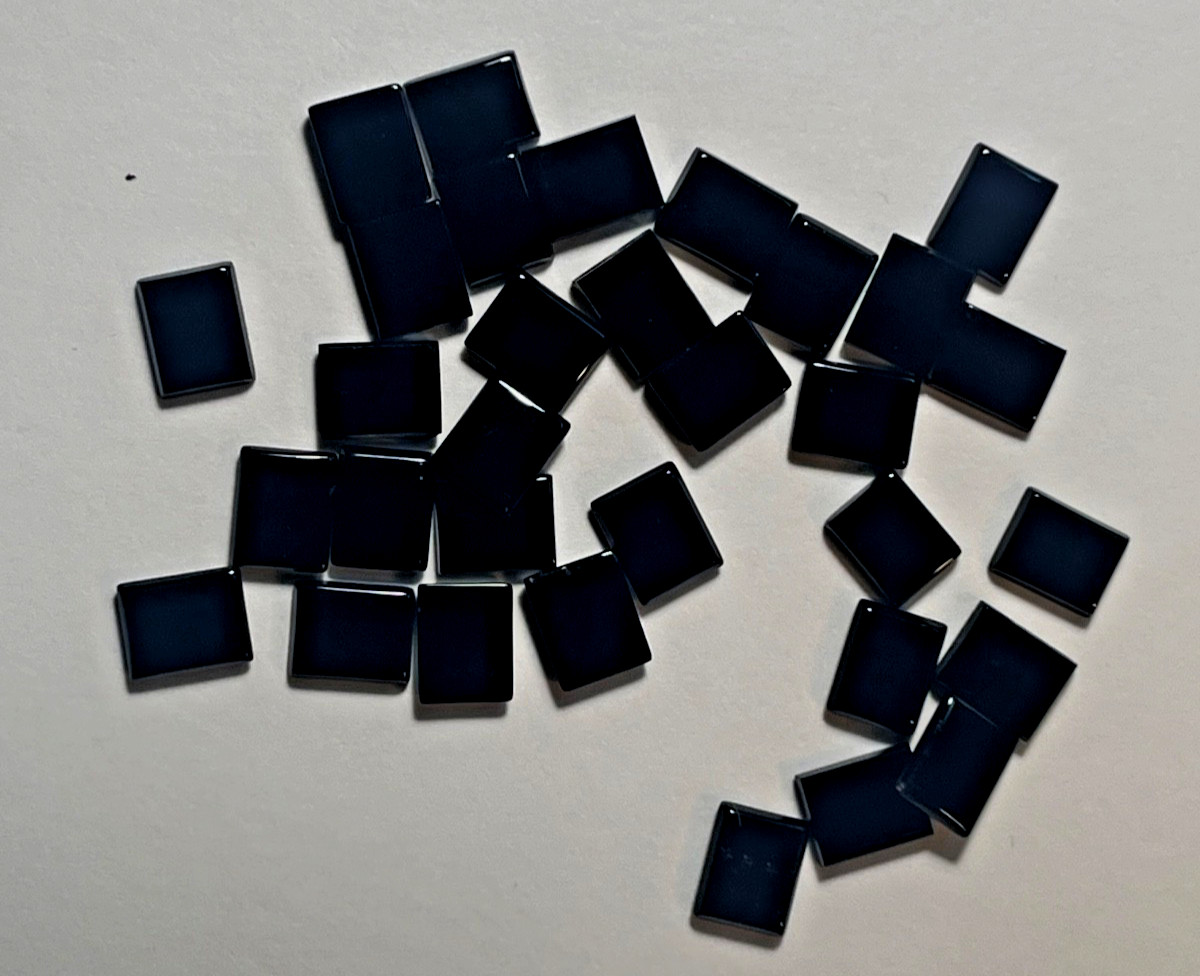 TWO (2) PIECES BLACK ONYX 10X8 MM RECTANGLE FLAT AS PICTURED BELOW WHOLESALE!!!