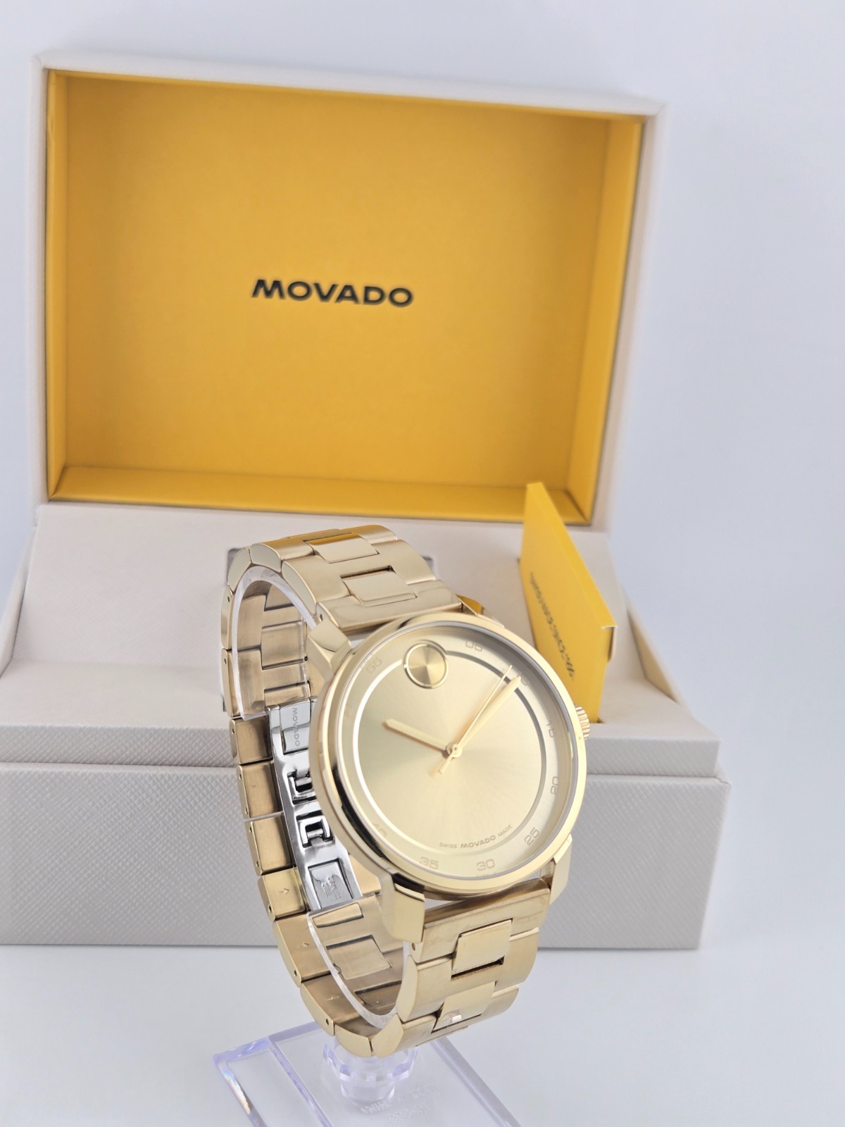 Movado Bold Access Men’s Gold Tone Bracelet Watch – 3600912 ($795 MSRP)