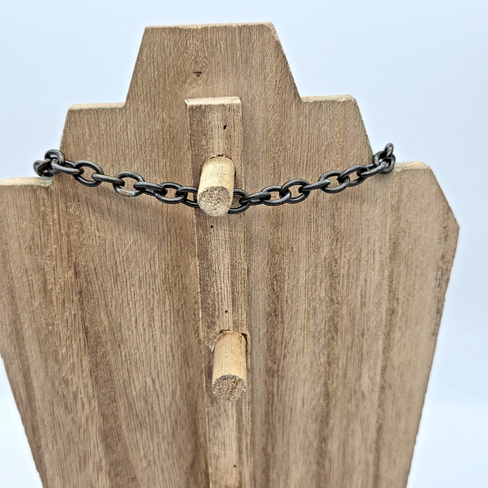Plunder ADRIENNE Vintage Bronze Pearl Mannequin Key Tassel Charm Necklace 32”