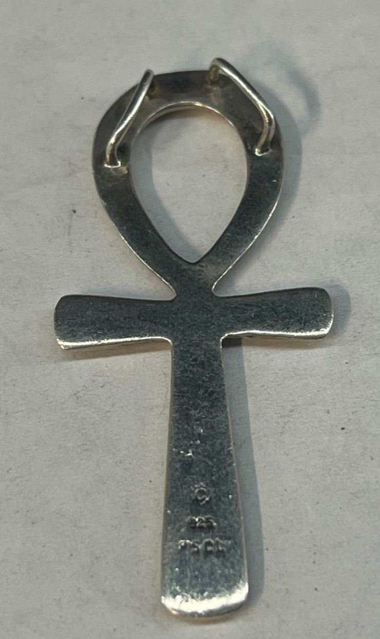 Peter Stone Company Limited Sterling Silver Egyptian Ankh Pendant 1.75″ PSCL