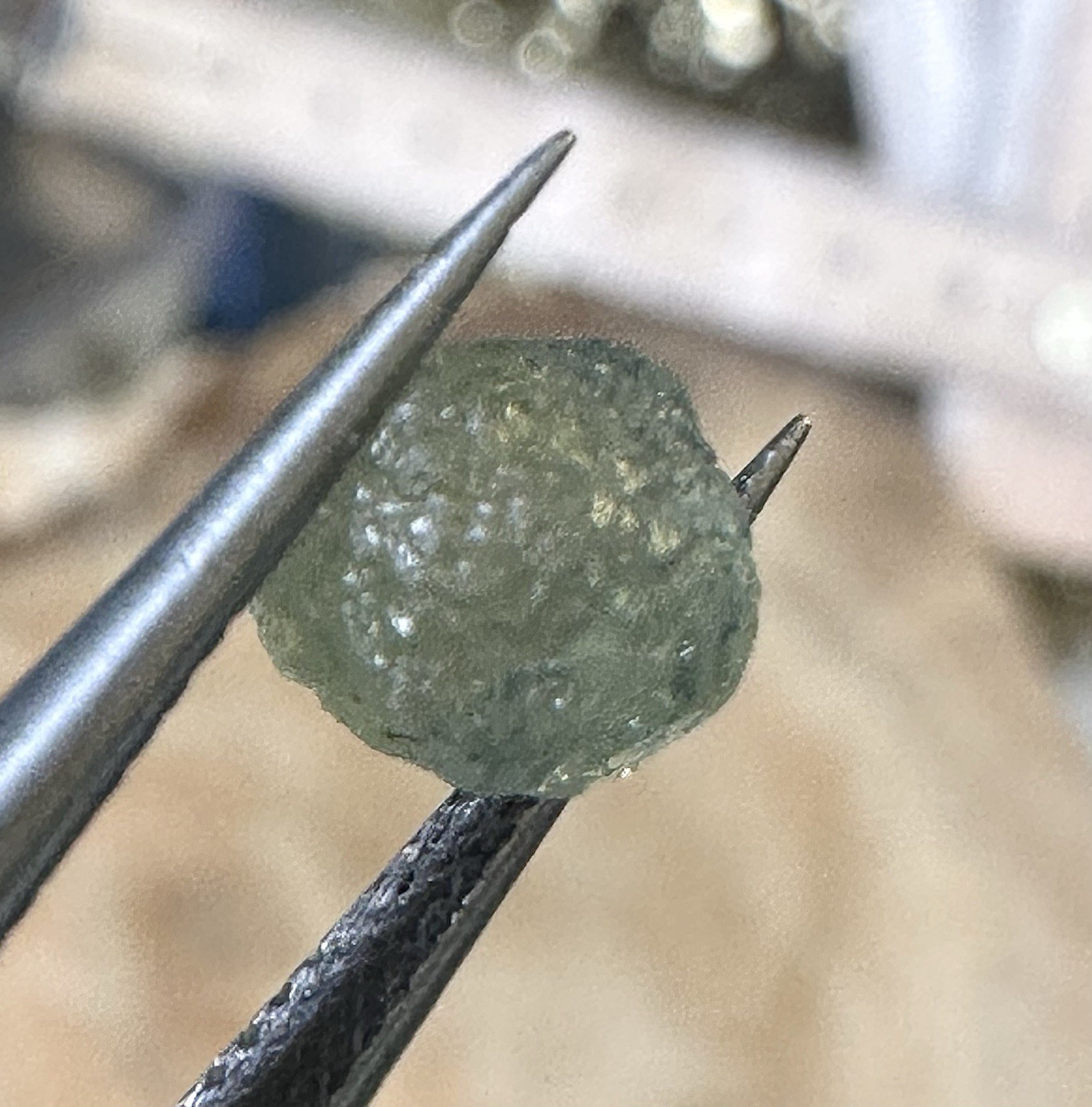 Gorgeous Natural Uncut Green Montana Sapphire 2.00 CT Approx 6x6x5 mm