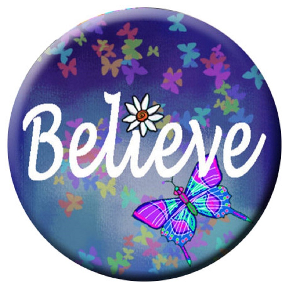 Snaps Jewelry Believe Faith Ceramic Enamel 18-20mm Fits Ginger Charms New