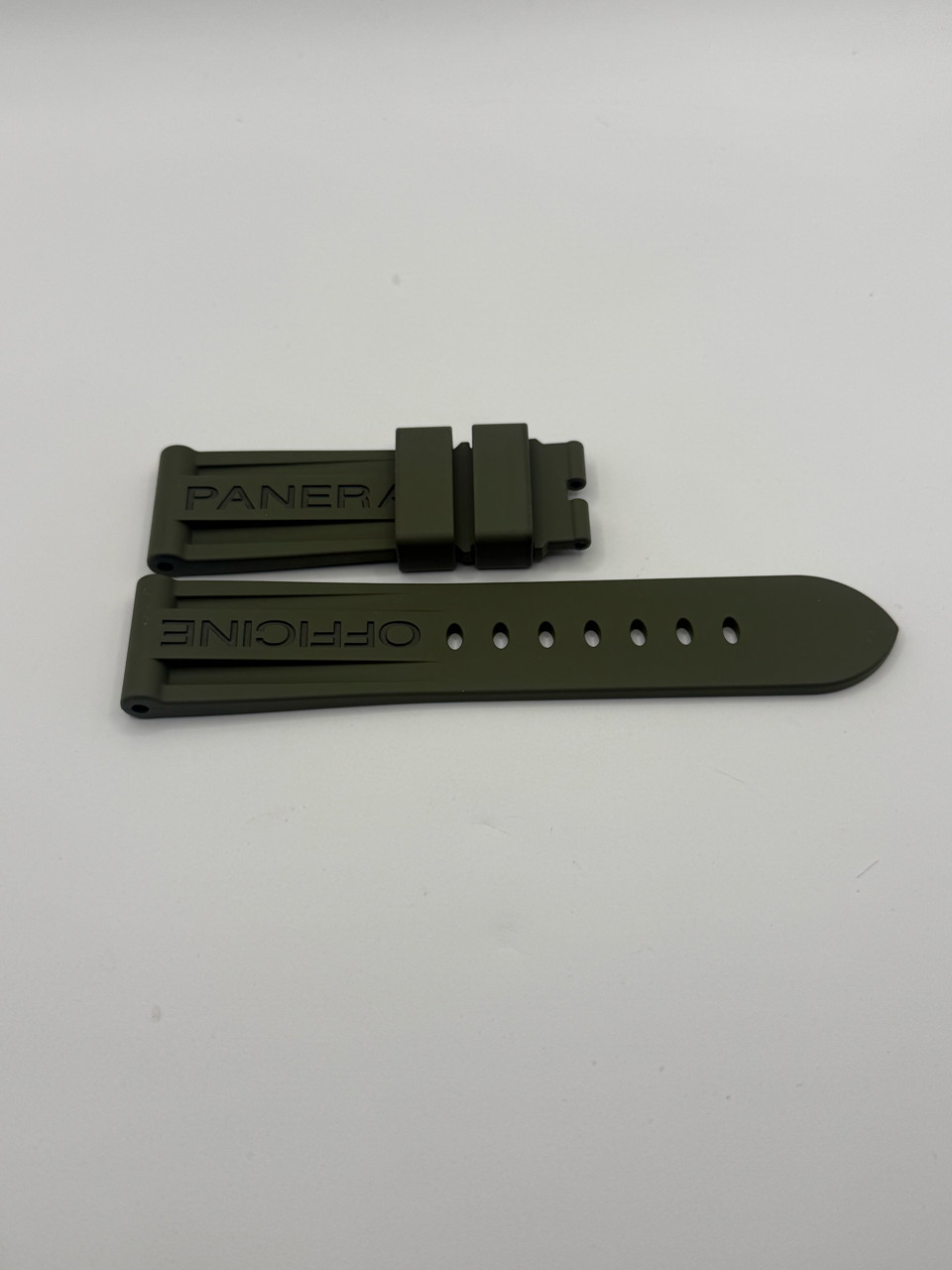 Panerai Green Military Rubber Strap 24/22 (BA) for Tang Pin Buckle Band