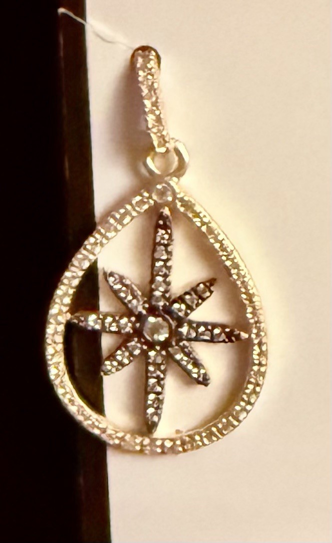 FREIDA ROTHMAN 14kt Gold Plated Sterling Silver Star Drop Earrings MSRP $450 NWT