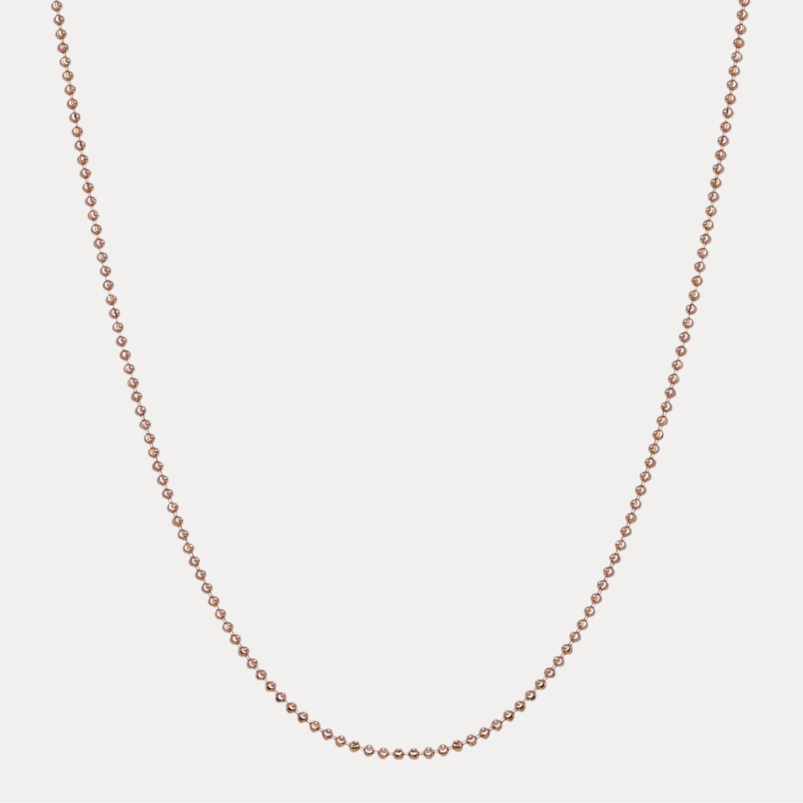 2.5mm Ball Moon Chain Necklace – Solid 925 Sterling Silver Or 14k Gold Vermeil