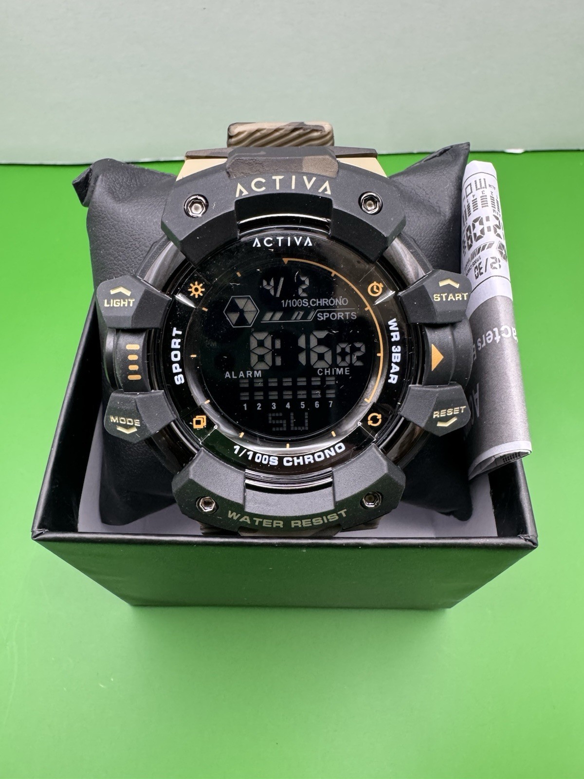 Activa Armour X Invicta Men’s 50mm Camouflage Khaki Digital Watch ACW8050MC-001