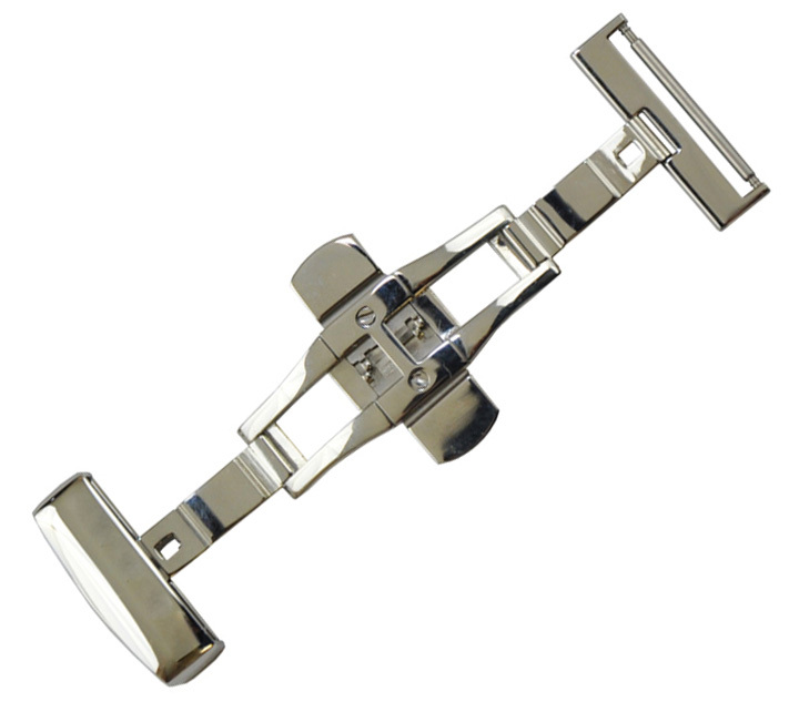 24mm Panatime Polished Finish Easy Open Push Button Deployant Clasp