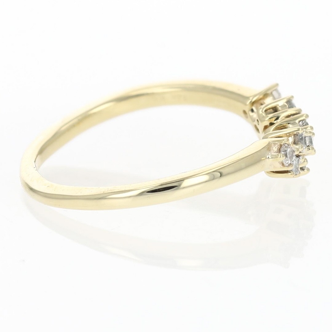 .13ctw Diamond Prong Set Contoured Wedding Band Ring 14k Yellow Gold Size 6.75