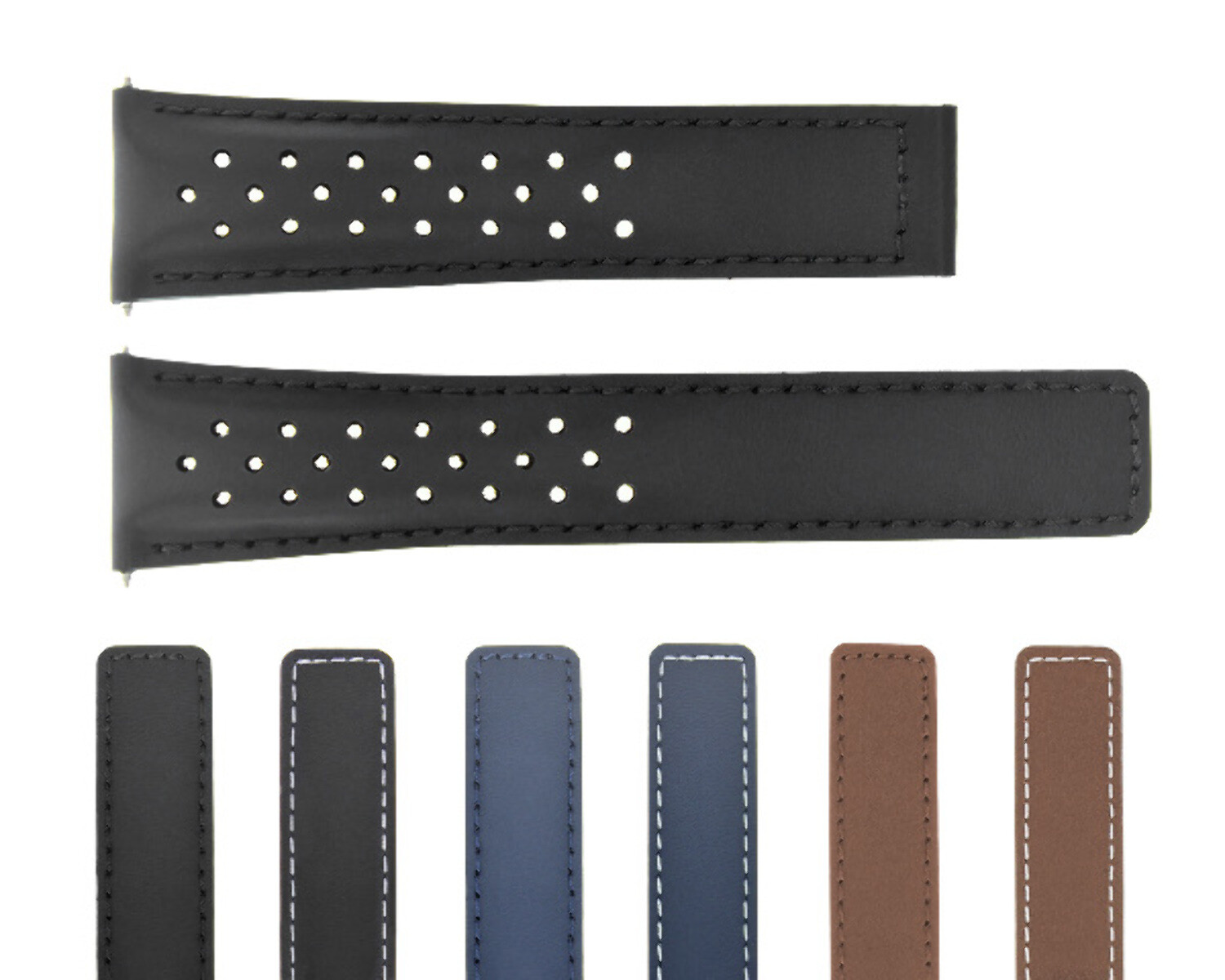 20-22MM LEATHER STRAP BAND FOR TAG HEUER CARRERA CV2010 FIT CLASP FC-5037,39