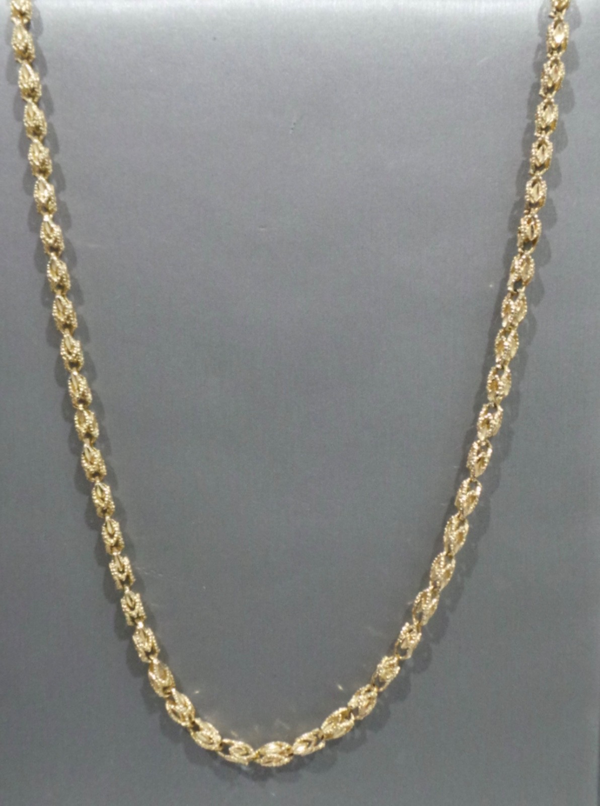 Solid 14k 585 Yellow Gold 20″ Turkish Link Chain Necklace 17.2g 3.8mm