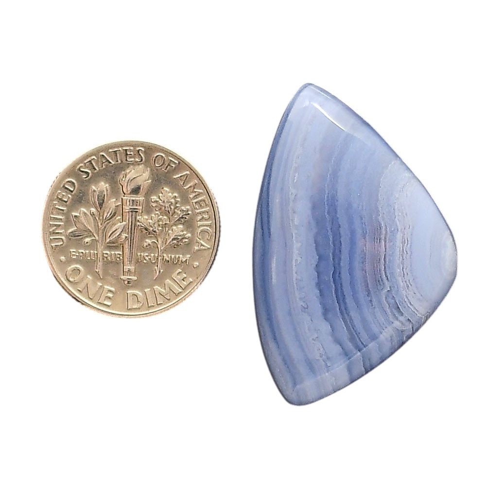 Natural Blue Lace Agate 20.3×31.8×6.5mm Fancy Shape Polished Gemstone LS89-05458