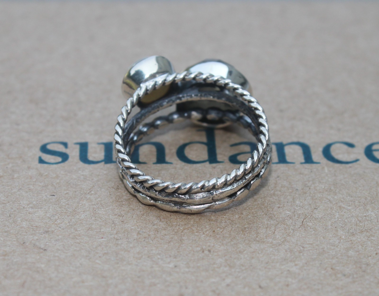 SUNDANCE Catalog Sterling Silver Labradorite “Piccadilly Circus” Ring Sz 8 NIB