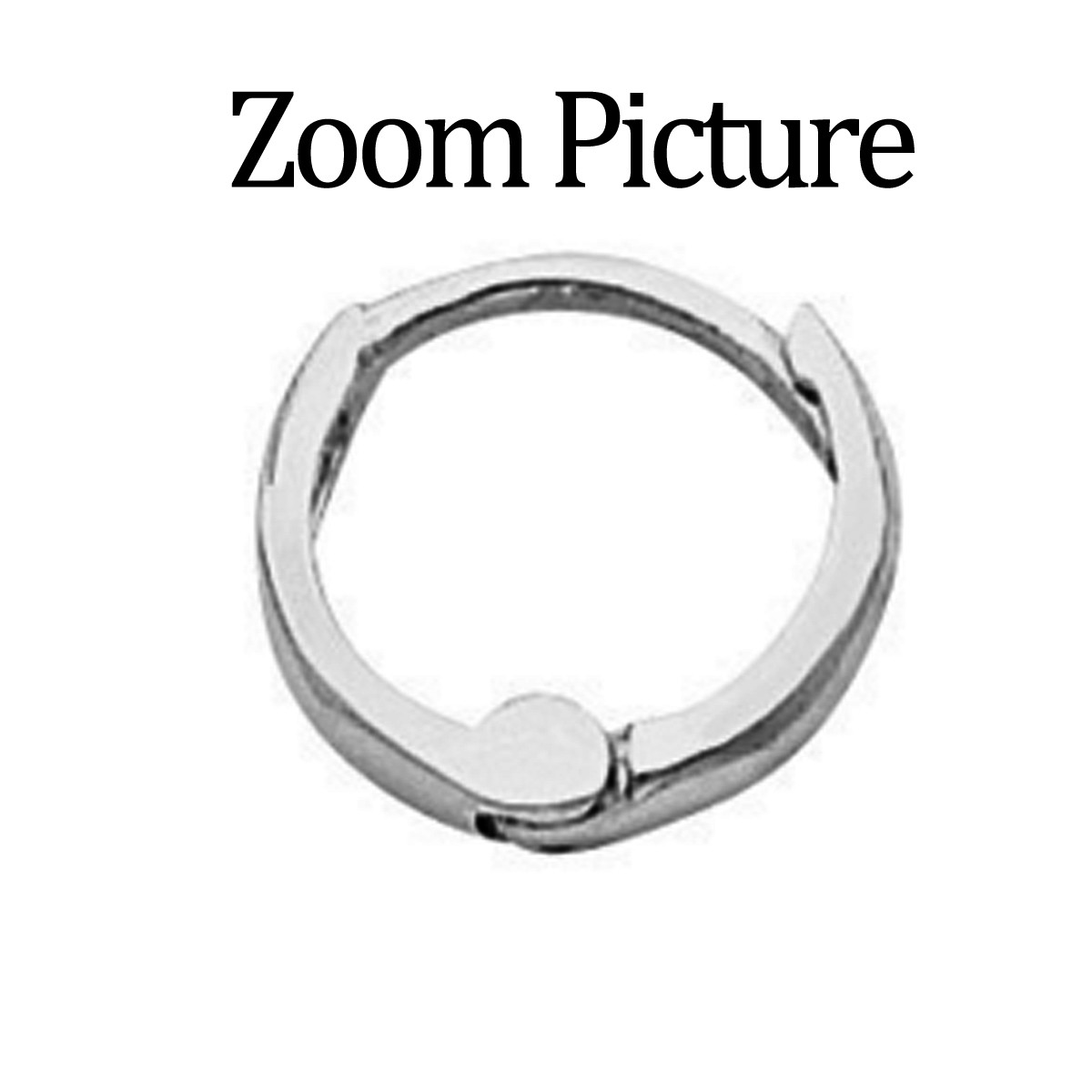 14K Solid Italian White Gold Small 1.5mm Plain Unisex Huggies Hoop Earrings 1/4″