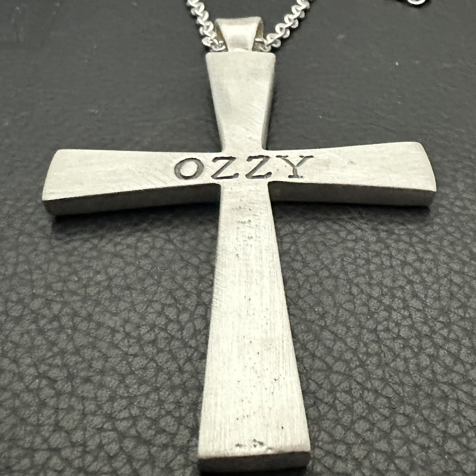 MJG STERLING SILVER. 3 X 2″ OZZY SABBATH CROSS… NO CHAIN. 33 Gr.