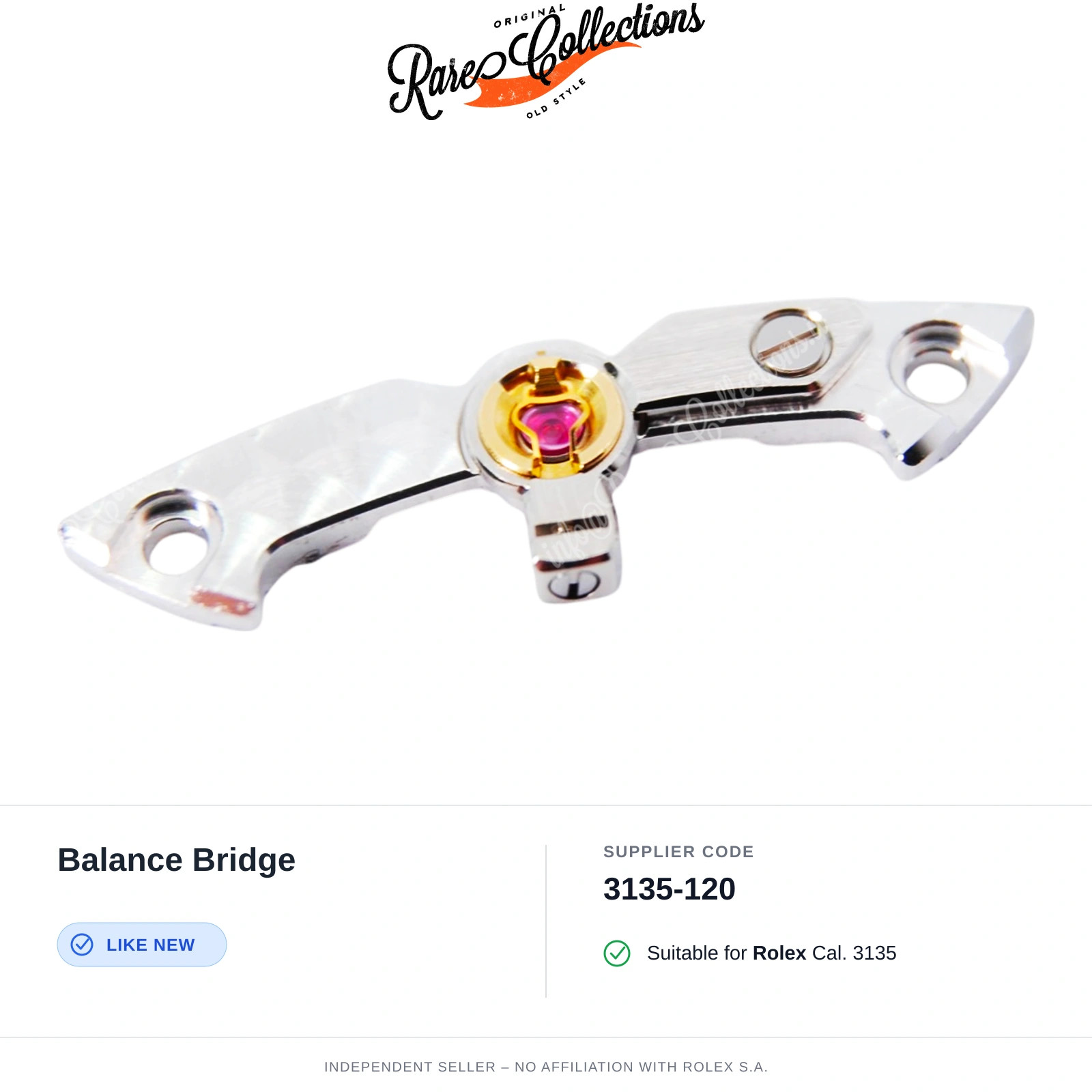 Balance Bridge for Rolex (cod. 3135-120) — Excellent Condition