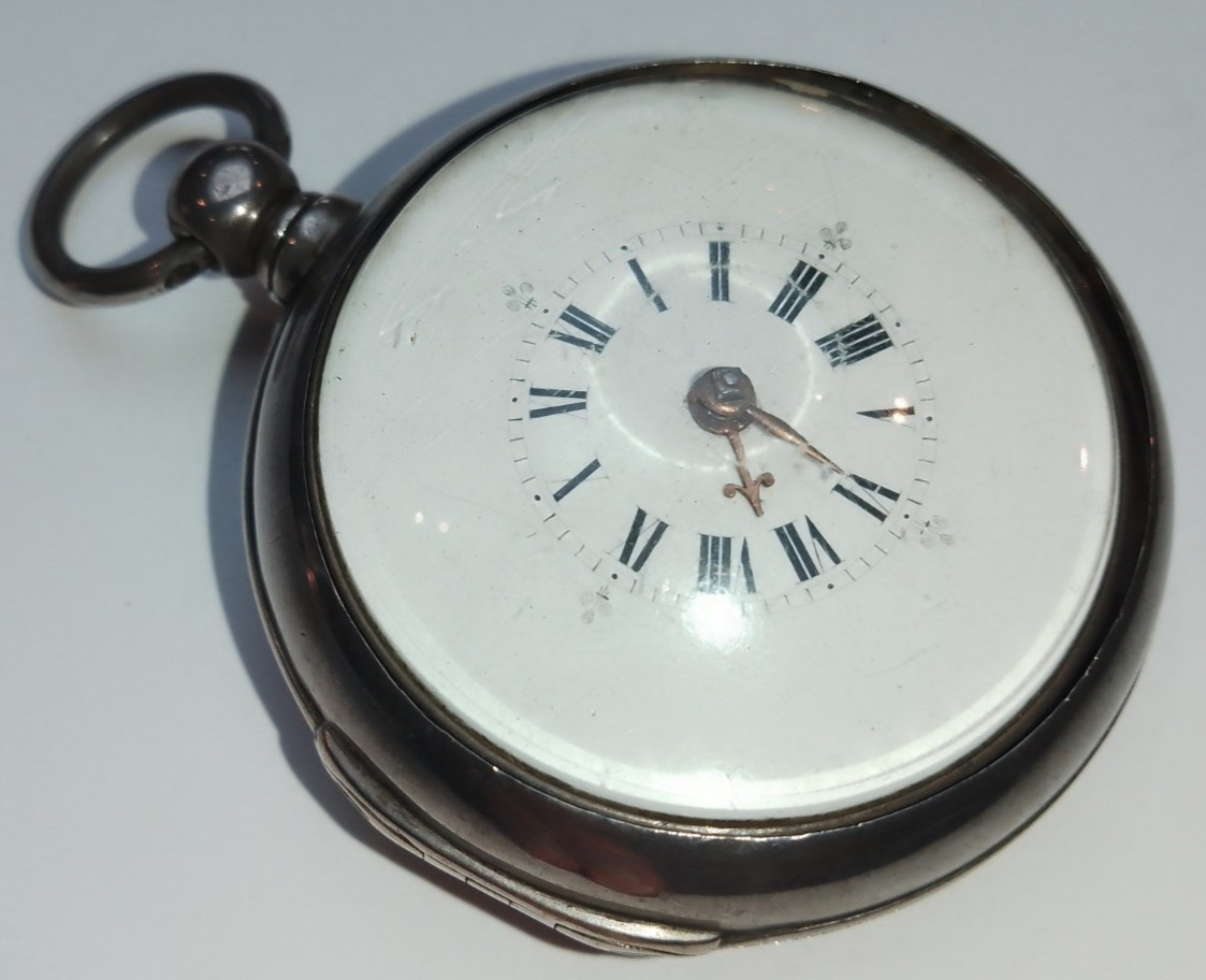 1822 Wain ALFRETEON Antique English Silver PairCased Verge Pocket Watch 4repair