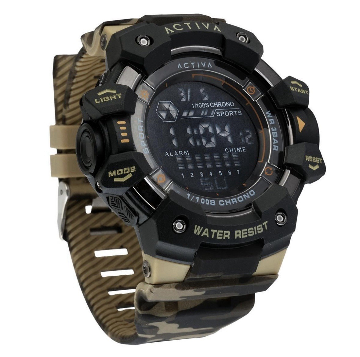Activa Armour X Invicta Men’s 50mm Camouflage Khaki Digital Watch ACW8050MC-001