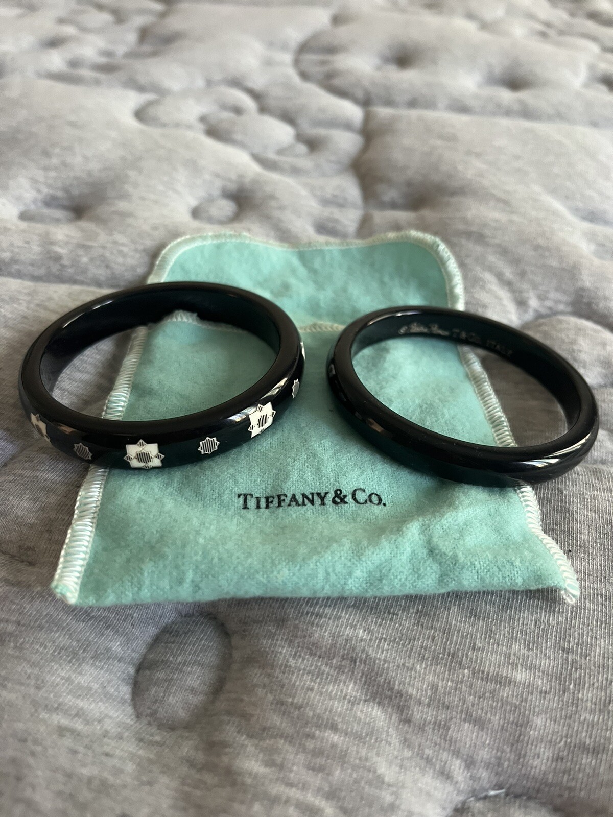Auth Tiffany & Co Paloma Picasso Marrakesh Zellige Resin 2x Bangles RARE