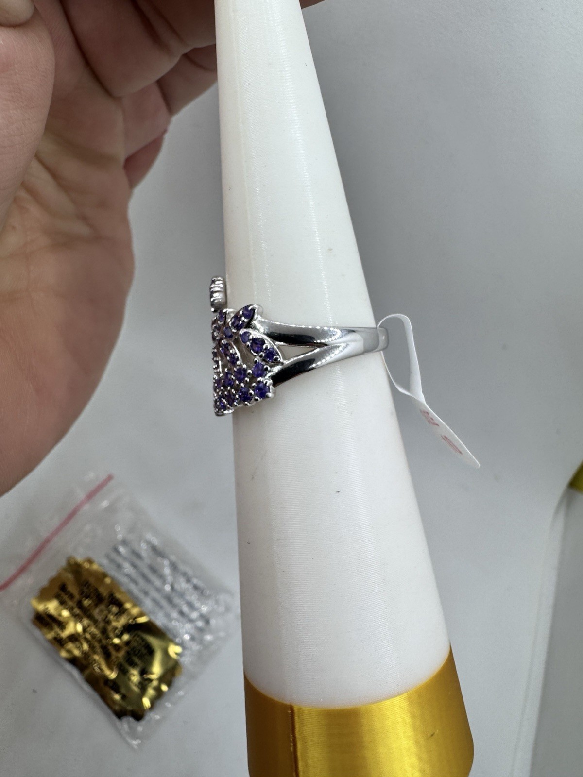 Bomb Party Sz 10 RG65189 RARE 🦄 Purp Topaz Cz/.925 (153)