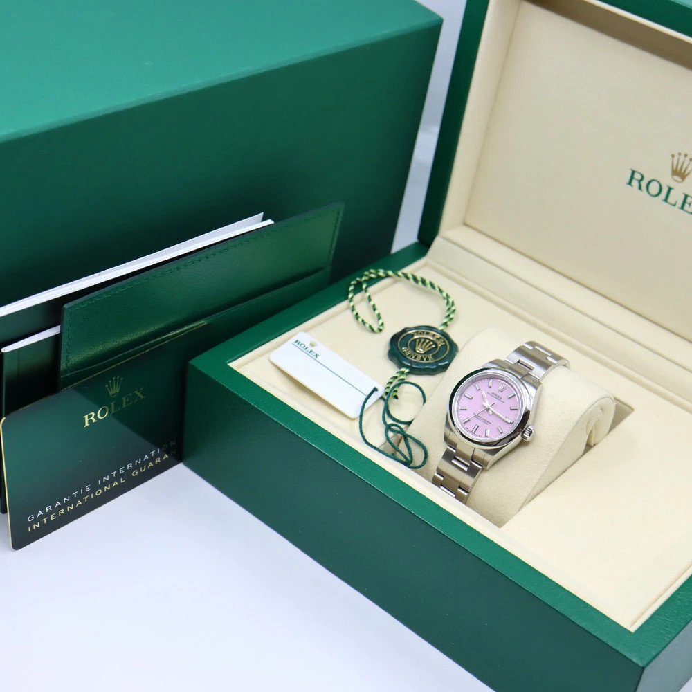 ROLEX Oyster Perpetual 28 276200 Pink Automatic Ladies Used Watch #61723