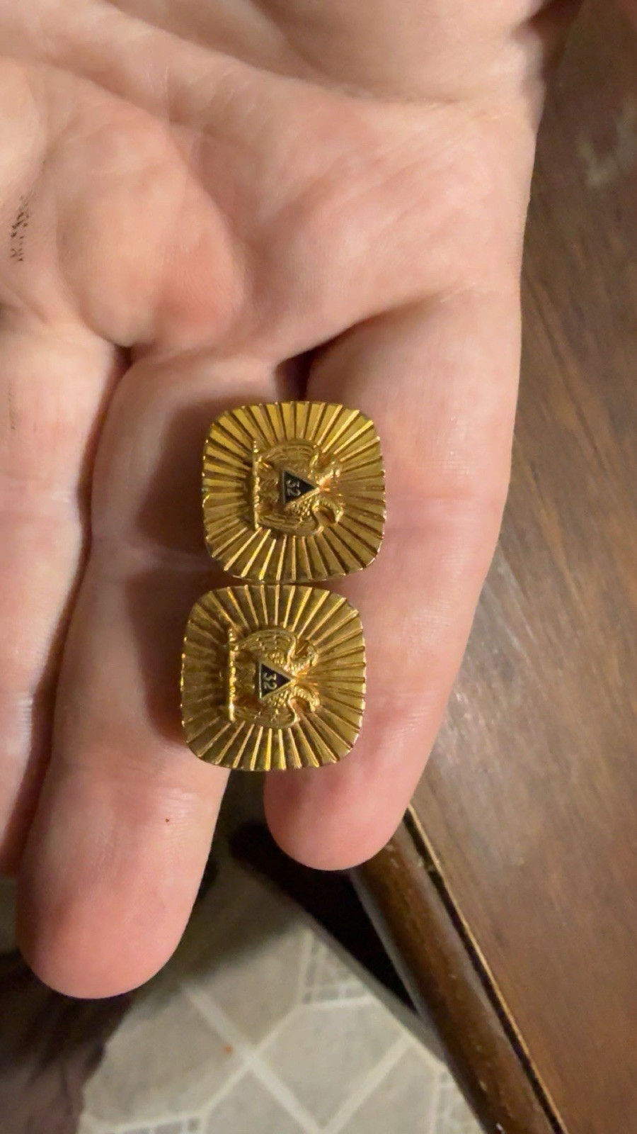 Scottish Rite 32nd Degree Cufflinks with Wings Masonic Cufflinks