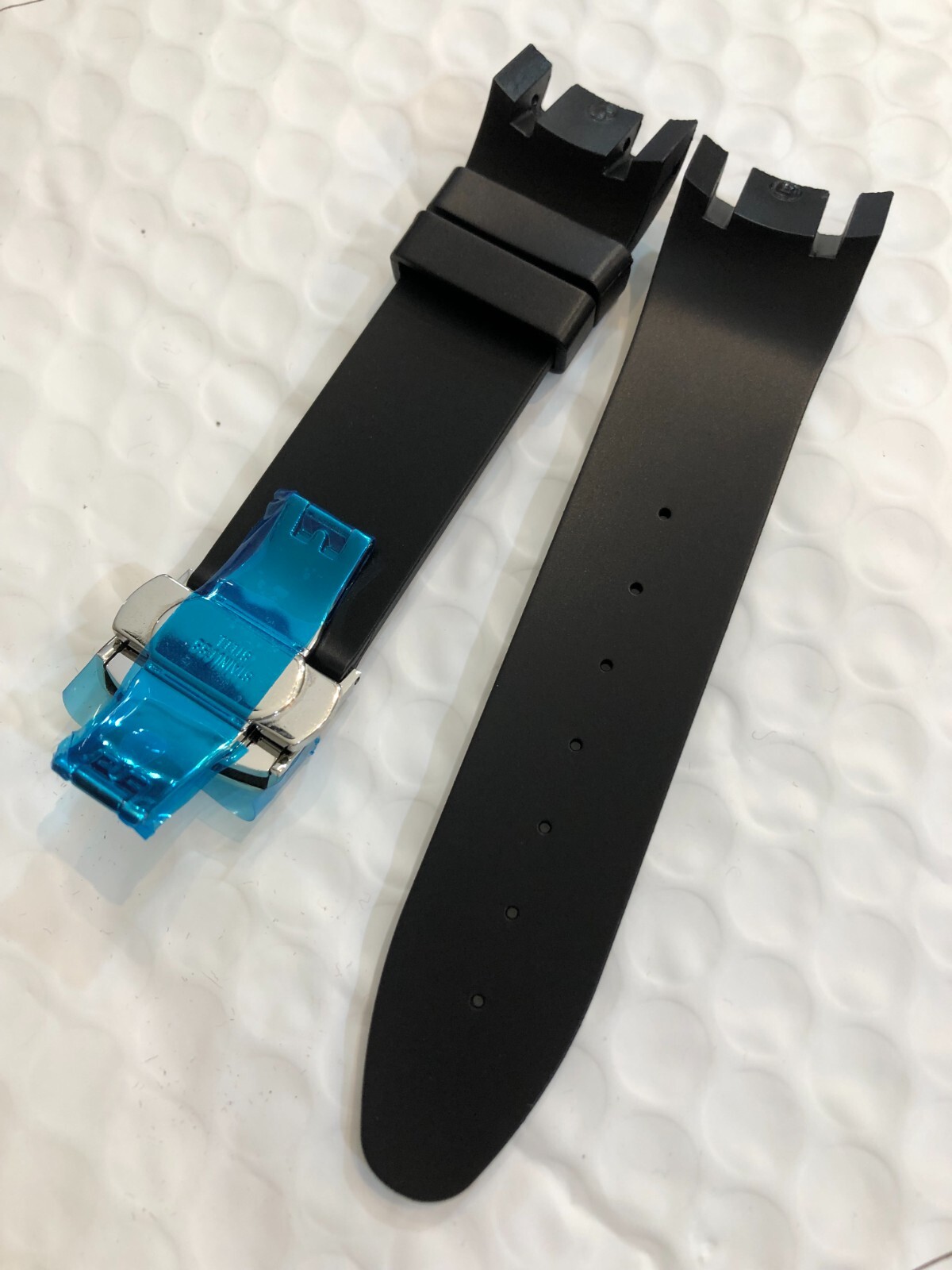24mm black rubber band with steel color clasp ,original joe rodeo master watch