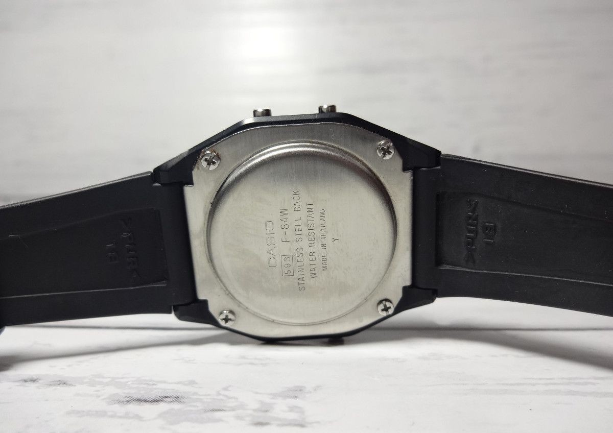 CASIO F-84W Digital Watch Black Pre-Owned Tested Working Lightweight