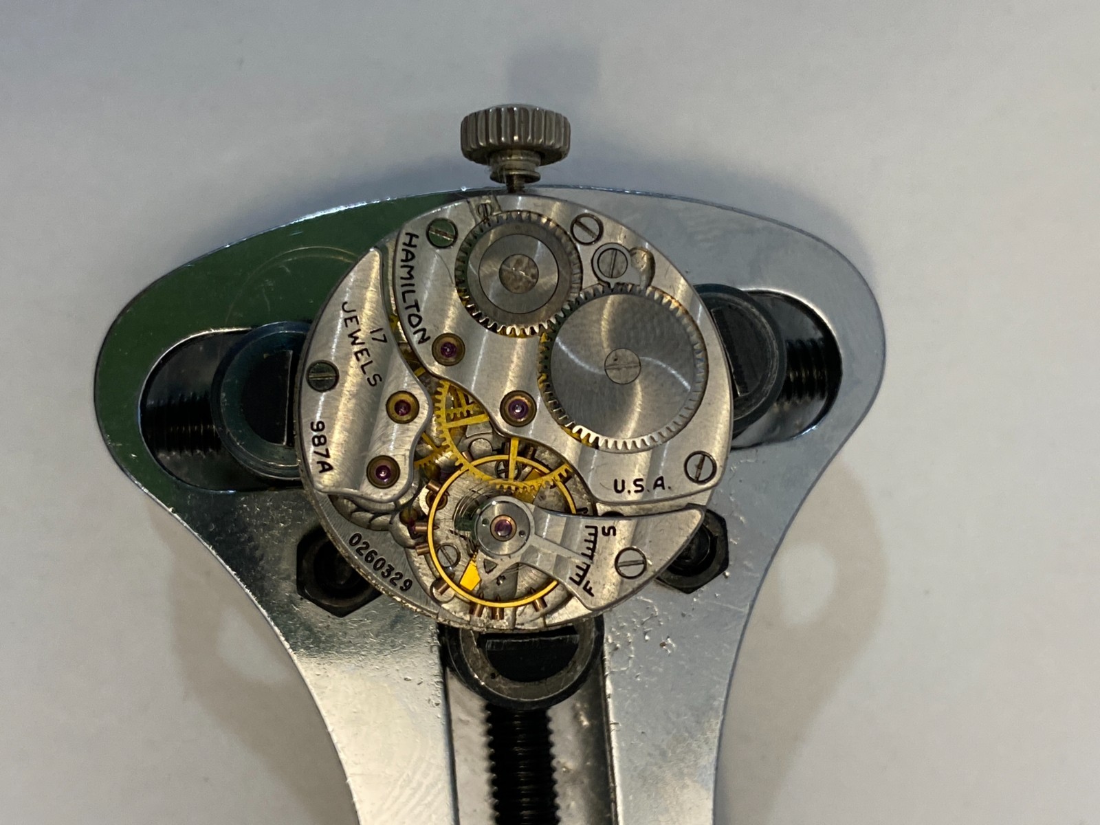 WWII ORD DEPT US Army Watch Hamilton 987A 17J OD-30613 Parts | Vintage Authentic
