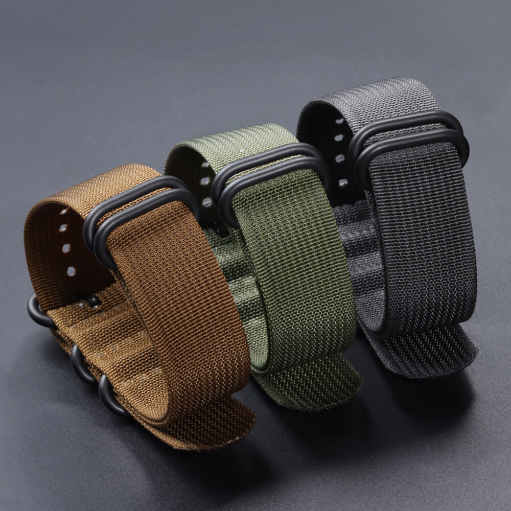 18mm 20mm 22mm 24mm Multiple Colour Military Nylon Watch Strap Band for Unisex