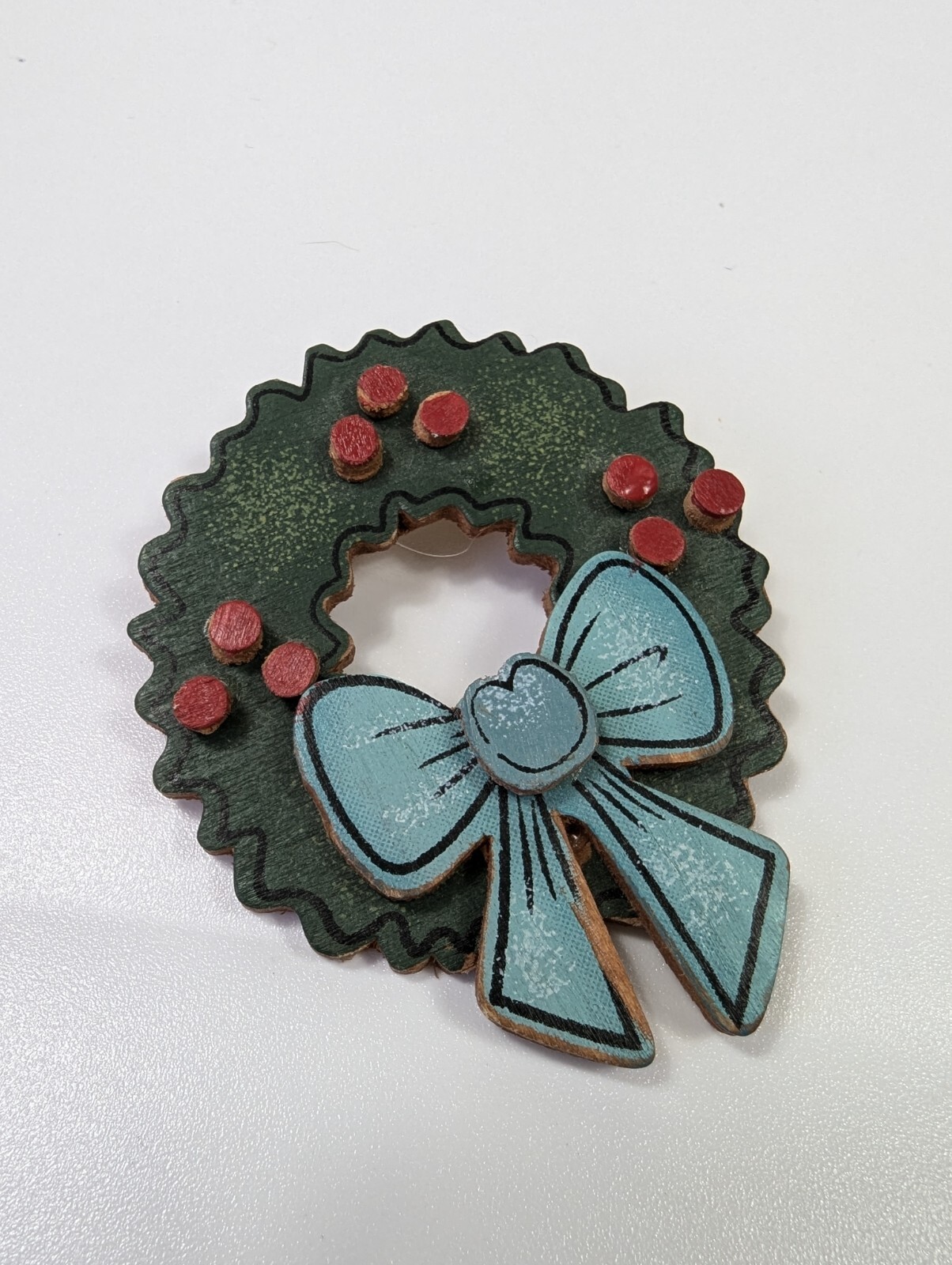 Vintage Lot 1980s Christmas Pins Brooch Wreath Tree Hallmark French Horn